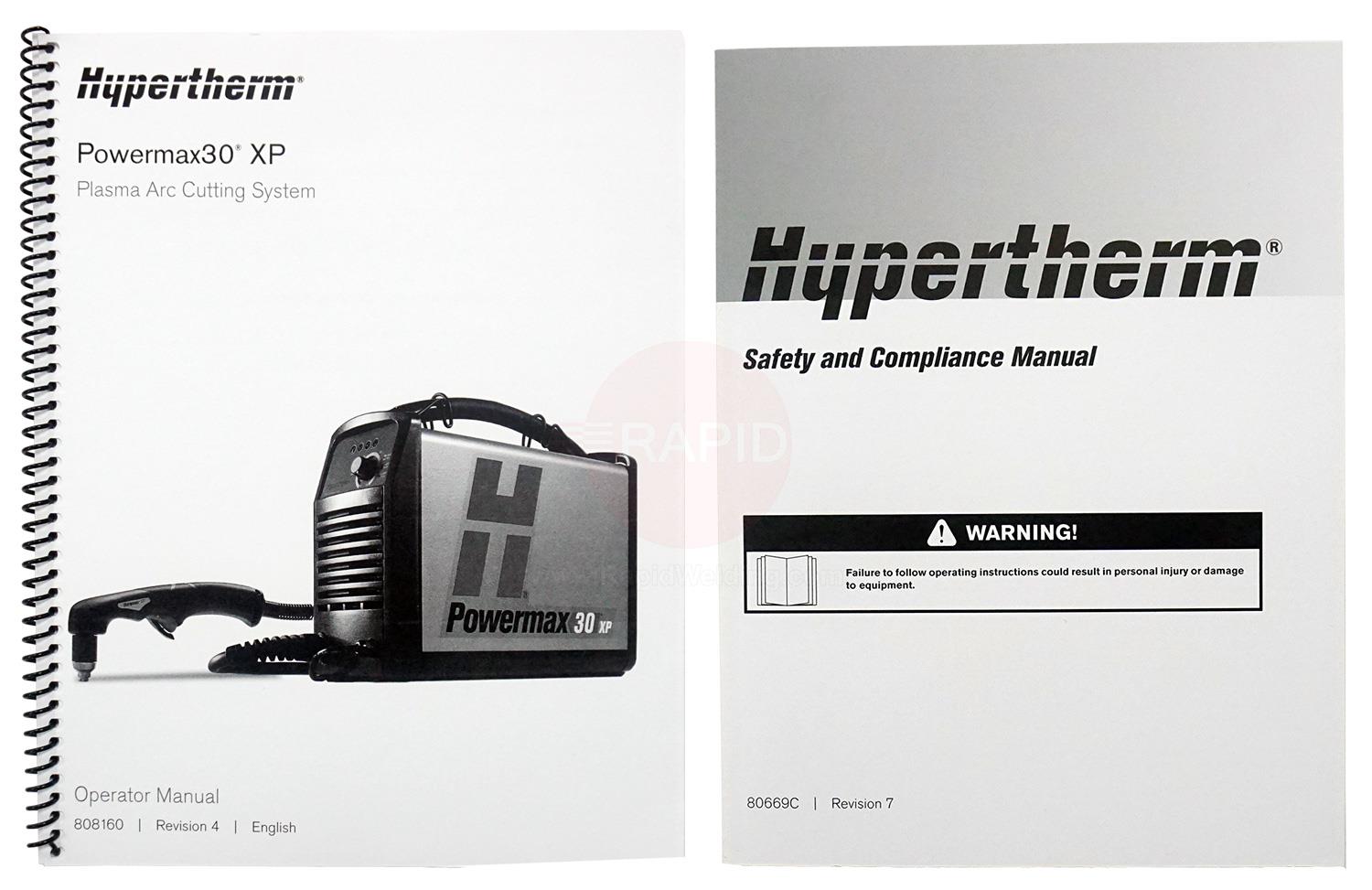 088082  Hypertherm Powermax 30 XP Plasma Cutter with 4.5m Torch, Dual Voltage 110v & 240v CE